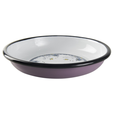                             Fialový smaltovaný tanier Moomin Friends 18 cm                        