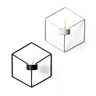                             Nástěnný svícen hexagon POV Black                        