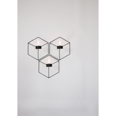                             Nástěnný svícen hexagon POV Black                        