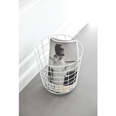                             Drátěný koš Wire Bin White                        