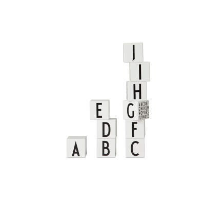 Dřevěné kostky ABC White                    