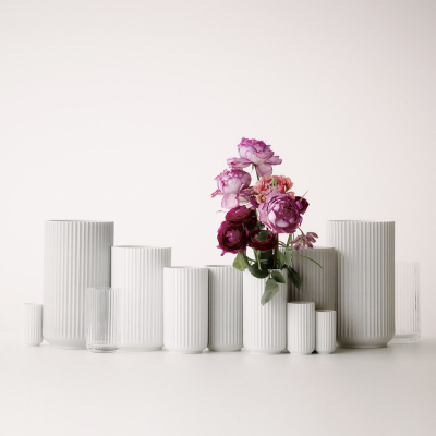                             Porcelánová váza Lyngby biela - 20 cm                        