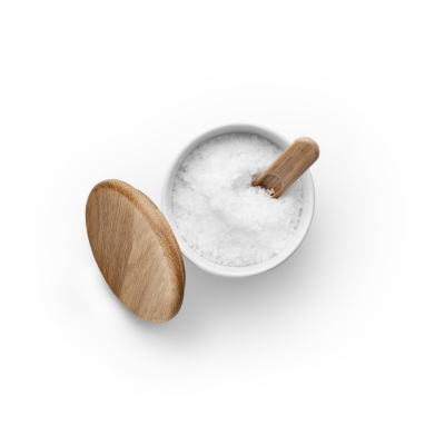                             Dóza na sůl s dřevěným víčkem a lžičkou Legio Nova                        
