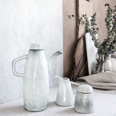                             Keramická konvice Rustic šedomodrá                        