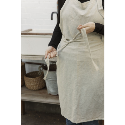                             Lněná kuchyňská zástěra Linen Grey                        