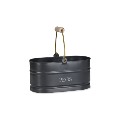                             Plechový kyblík na kolíčky Carbon                        