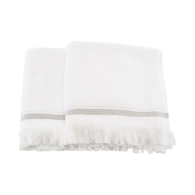 Bavlněné ručníky Grey Stripes velké - set 2 ks                    