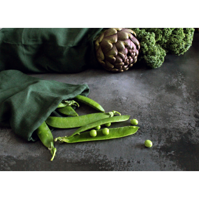                             Bavlnená taška na potraviny zelená S                        