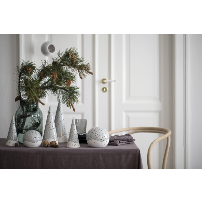                             Svícen Nobili Snowball White 14 cm                        