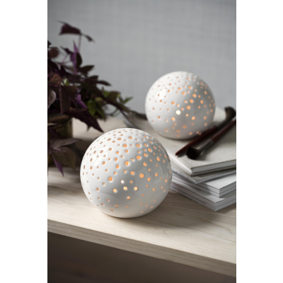                             Svícen Nobili Snowball White 14 cm                        