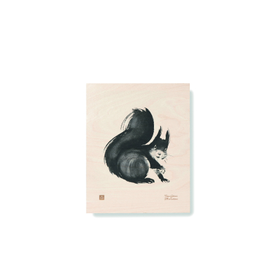 Obrázek na dřevěné kartě Squirrel 24x30 cm                    