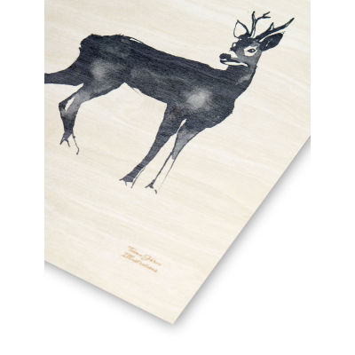                             Obrázek na dřevěné kartě Deer 24x30 cm                        