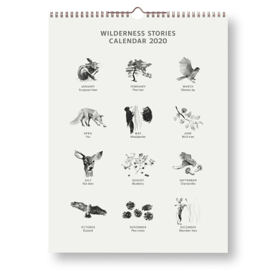 Nástěnný kalendář Wilderness Stories 2020 30x40 cm                    