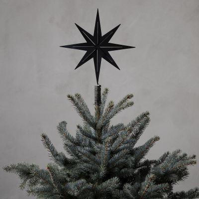                             Top hviezda čierny vianočný stromček Topper                        