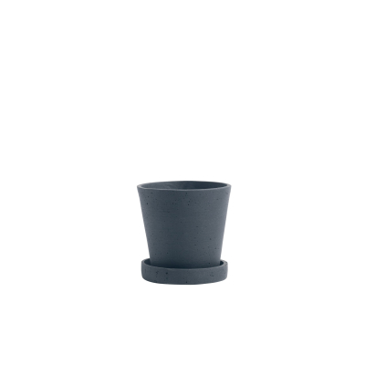 Květináč Flowerpot s podmiskou Dark Blue S                    