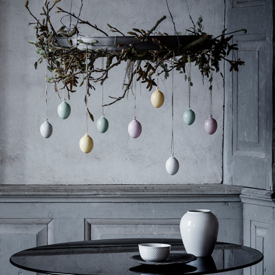                             Porcelánové velikonoční vajíčko Rhombe Lavender                        