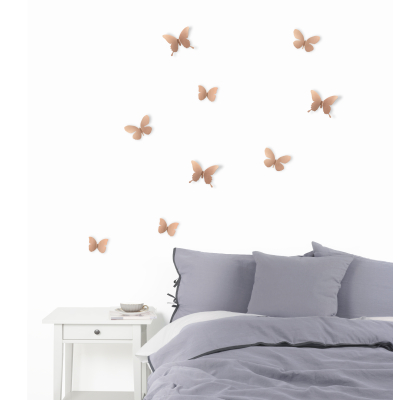                             Dekorace na zeď Metal Mariposa měděná                        