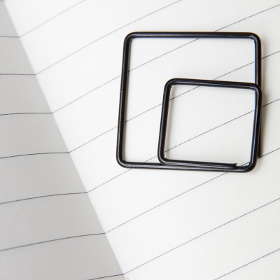 Kancelářské sponky Square černé 15 ks                    