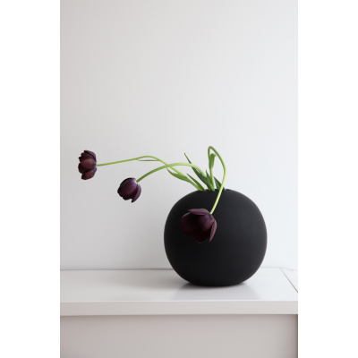                             Guľatá váza Ball Black 20 cm                        