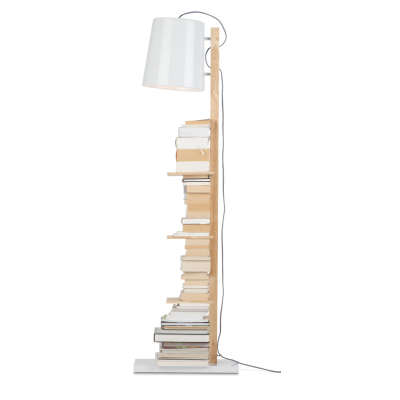                             Stojacia lampa s knihovničkou Cambridge biela                        