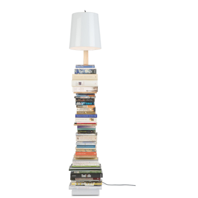                             Stojací lampa s knihovničkou Cambridge bílá                        