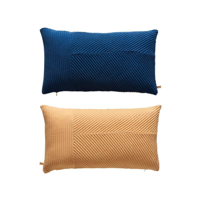 Vroubkovaný polštář Ada Peach Blue                    