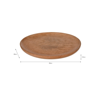                             Dřevěný talíř Midford Mango Wood 40 cm                         