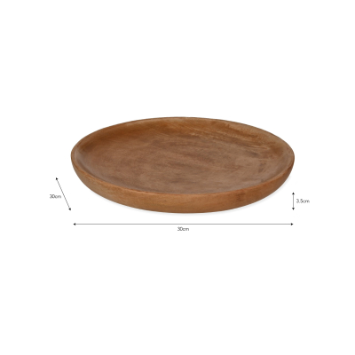                             Dřevěný talíř Midford Mango Wood 30 cm                         