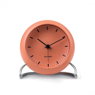 Stolní hodiny s budíkem City Hall Orange 11 cm                    