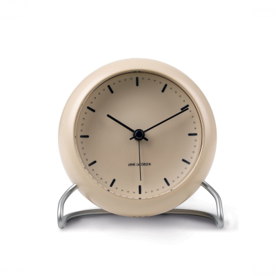 Stolní hodiny s budíkem City Hall Beige 11 cm                    