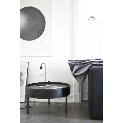                             Stolek Turning Table Black Stained Ash 65 cm                        