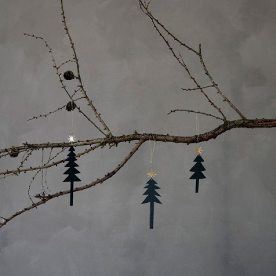                             Ozdoba vánoční stromek s hvězdou Tree - set 3 ks                        