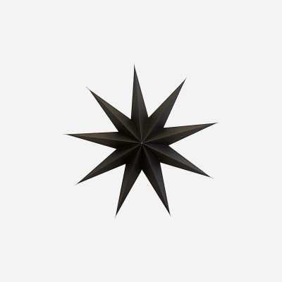 Papírová devíticípá hvězda Star Brown 60 cm                    