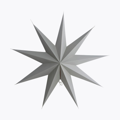 Papírová devíticípá hvězda Star Grey 60 cm                    