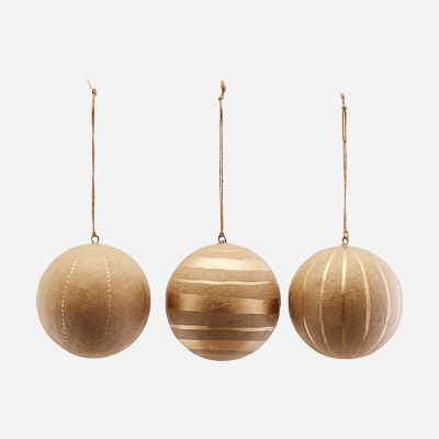 Set 3 ks vánočních ozdob Craft Gold 10 cm                     