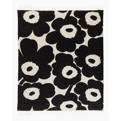 Vlněná deka Unikko černobílá 130x180 cm                    