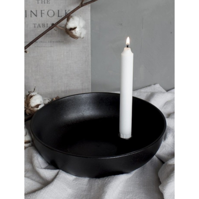 Keramický svícen Lidatorp Glossy Black XL                    