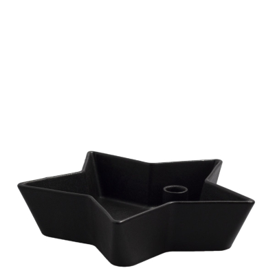 Keramický svícen Lidatorp Star Black XL                    