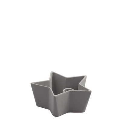Keramický svícen Lidatorp Star Light Grey M                    