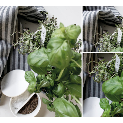                             Kuchyňská utěrka Kvarnasen Grey Stripe 50x70 cm                        