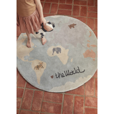                             Vlněný dětský koberec The World 120 cm                        