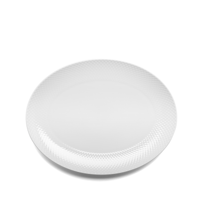 Porcelánový oválný talíř Rhombe 35x26,5 cm                    