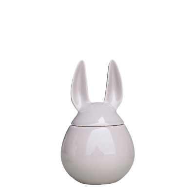 Velikonoční dóza Eating Rabbit Dusty Pink 14 cm                    