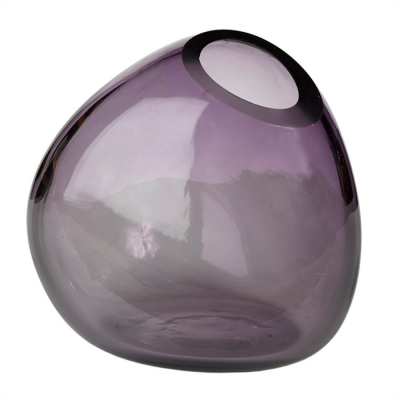 Skleněná fialová váza Boulder                    