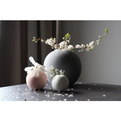                             Guľatá váza Ball White 8 cm                        