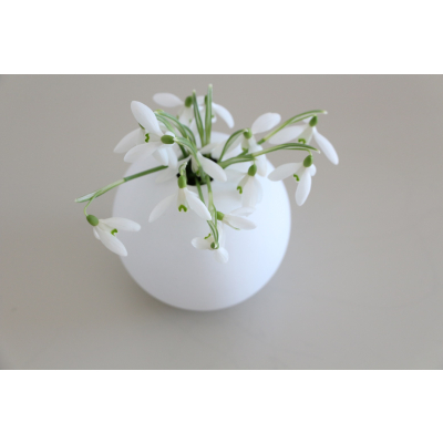                             Kulatá váza Ball White 8 cm                        