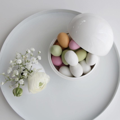                             Tác Circle White 30 cm                         