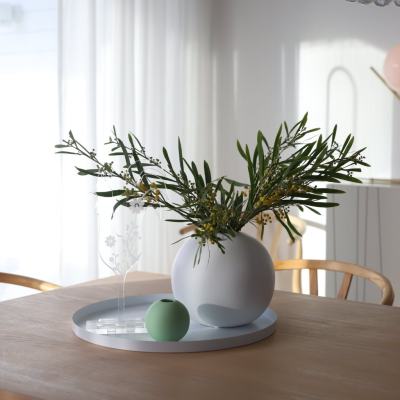                            Tác Circle White 40 cm                         