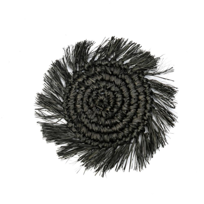                             Podtácek Raffia Coaster Black 10 cm                        