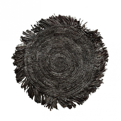Prostírání Raffia Placemat Black 45 cm                    